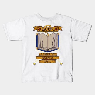 Book Simple Yet Powerful Line Art Illustration with Quote Kids T-Shirt